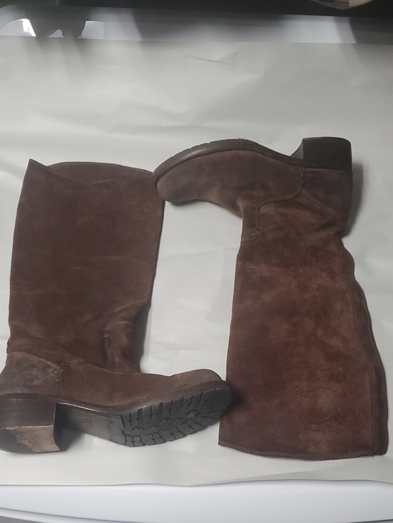 Frye Shoes - Frye Elena Pull-on Tall Brown Suede Women's Boots Size 7 Style 76556 Equestrian
